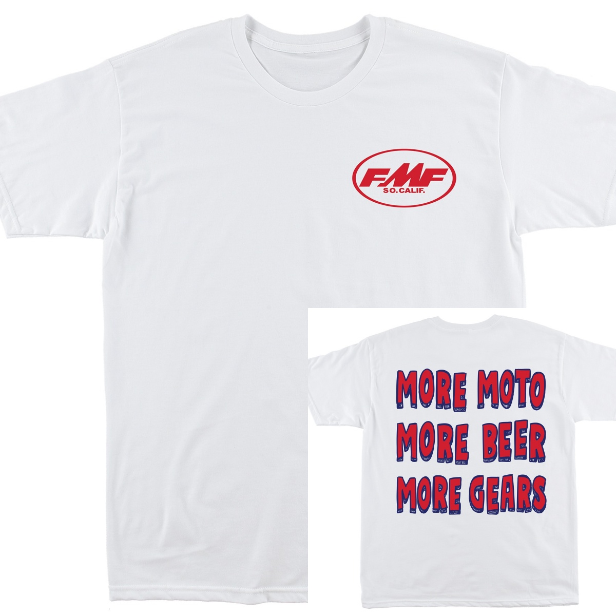 Off White Streetwear Brand - White MORE MOTO FMF Racing Off