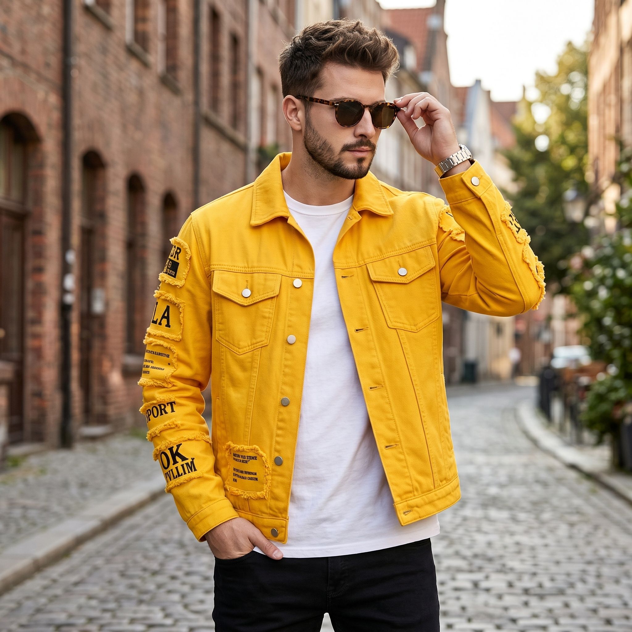 Streetwear Brands - European and American Men's Denim Jacket,