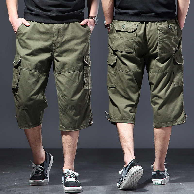 Men's Cotton 3/4 Pants Loose P - đánh giá và giá Streetwear Brand Shorts