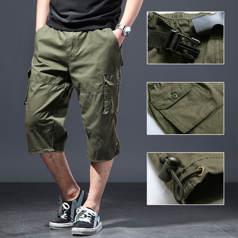 Men's Cotton 3/4 Pants Loose P - đánh giá và giá Streetwear Brand Shorts