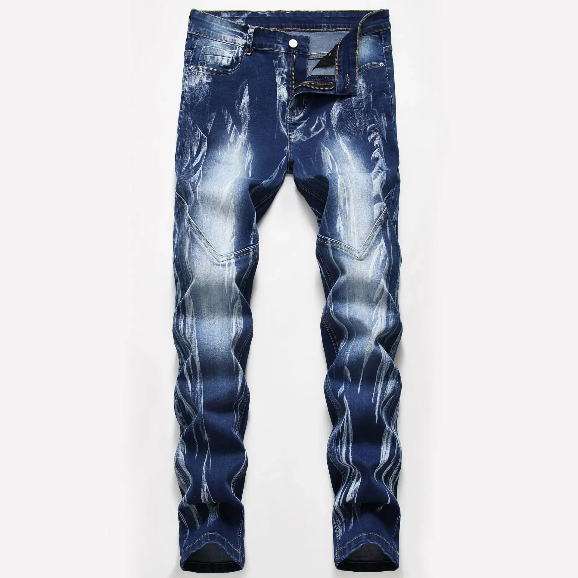 Fashion Print Men's Elasticity - đánh giá và giá Streetwear Brand Denim