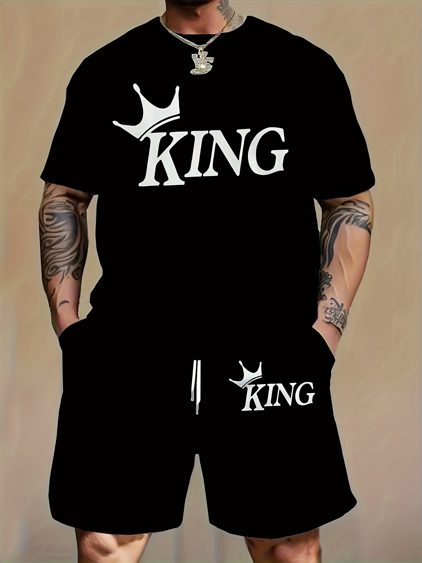 Men Fashion 2‑Piece Matching S - đánh giá và giá Streetwear Brand Shorts