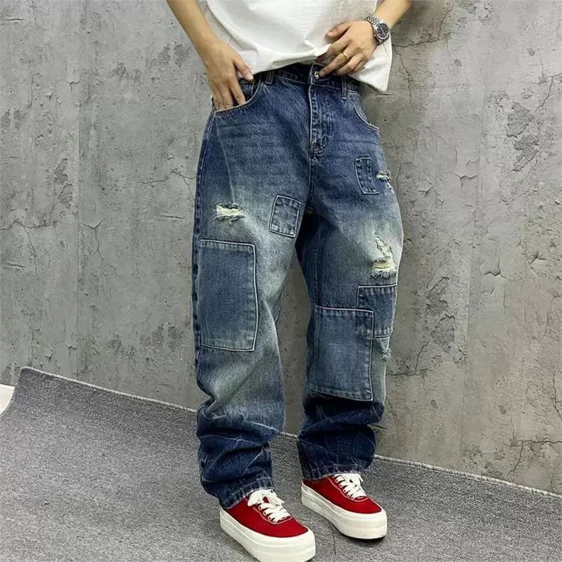 Brand Splicing Jeans Autumn Fa - đánh giá và giá Streetwear Brand Denim