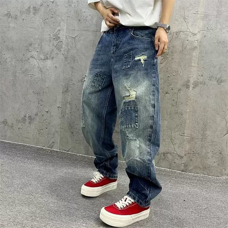 Brand Splicing Jeans Autumn Fa - đánh giá và giá Streetwear Brand Denim