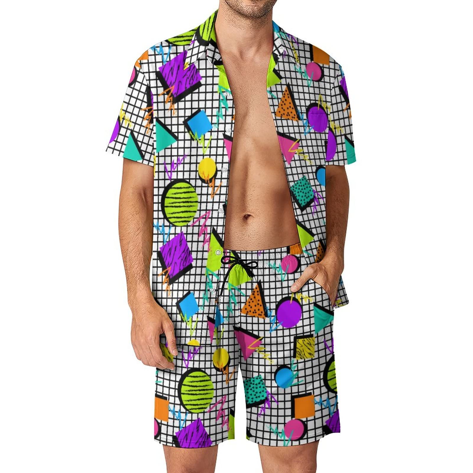 Summer Irregular Geometric 3D  - đánh giá và giá Streetwear Brand Shorts