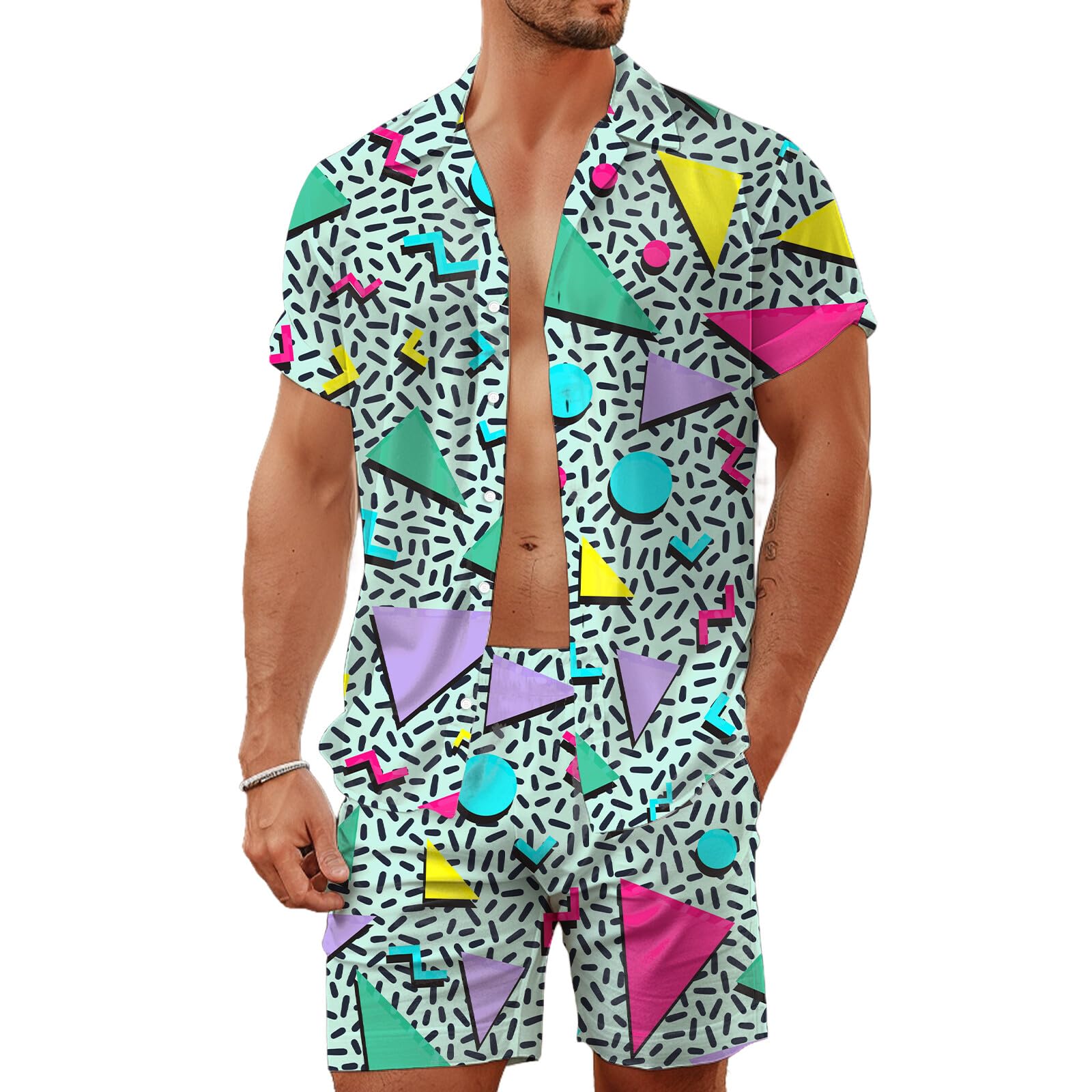 Summer Irregular Geometric 3D  - đánh giá và giá Streetwear Brand Shorts