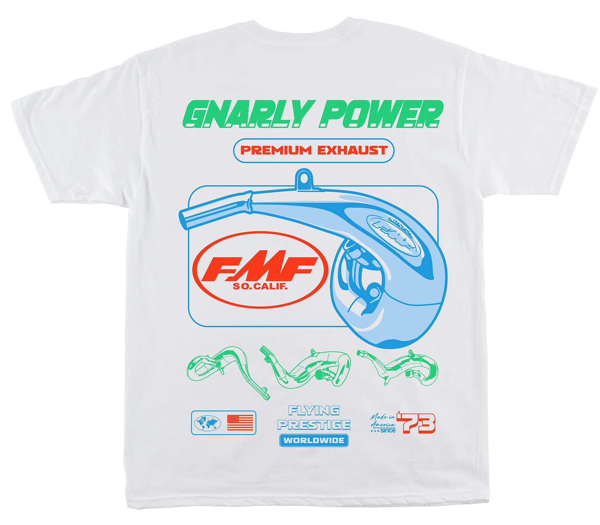 White GNARLY POWER FMF Racing  - đánh giá và giá Off White Streetwear Brand