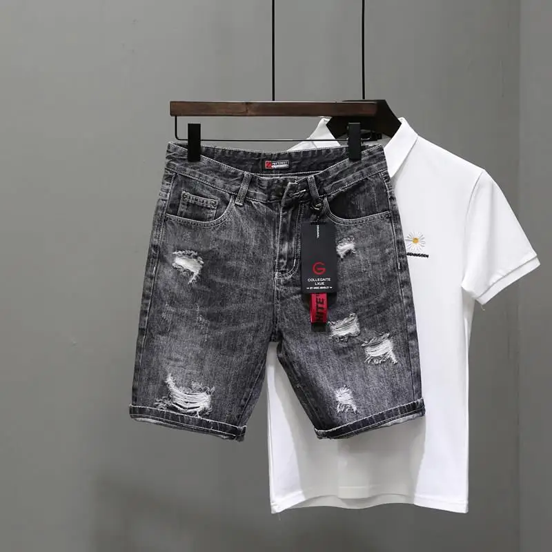 Men's Short Jeans Pants Black  - đánh giá và giá Streetwear Brand Shorts