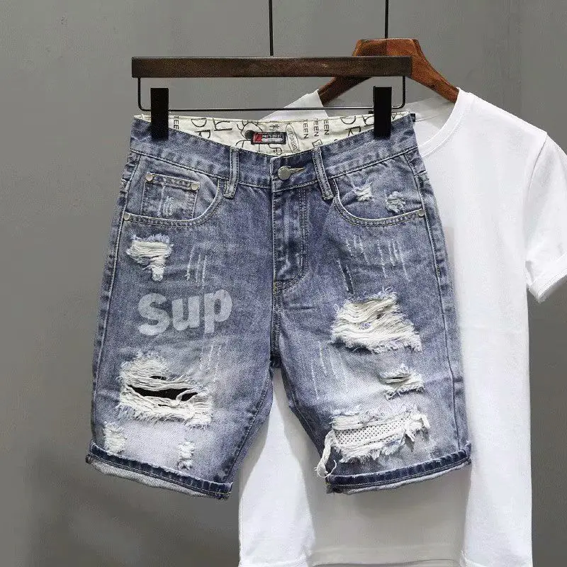 Men's Short Jeans Pants Black  - đánh giá và giá Streetwear Brand Shorts